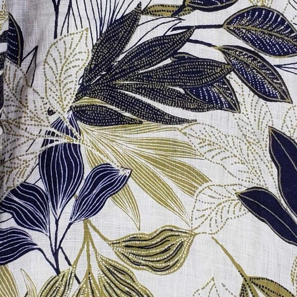 Tahari Shirt Linen Tropical Button Up Women’s Plus Size 2X Long Sleeve Resort - Picture 5 of 11